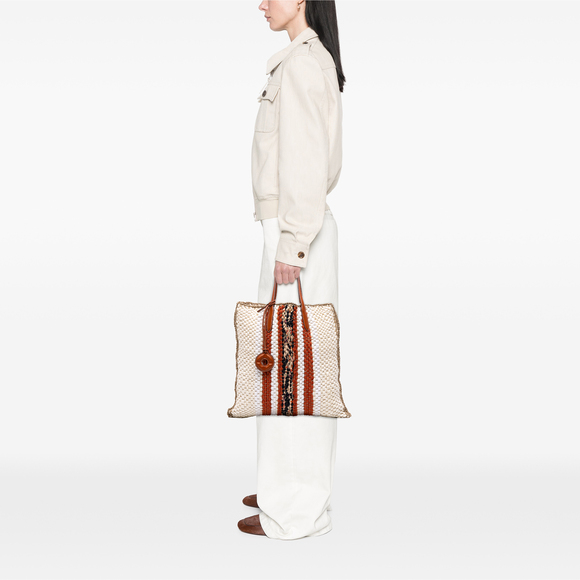 Pre-Loved Loro Piana Crochet Wool and Silk Blossom Tote - Picture 7 of 8